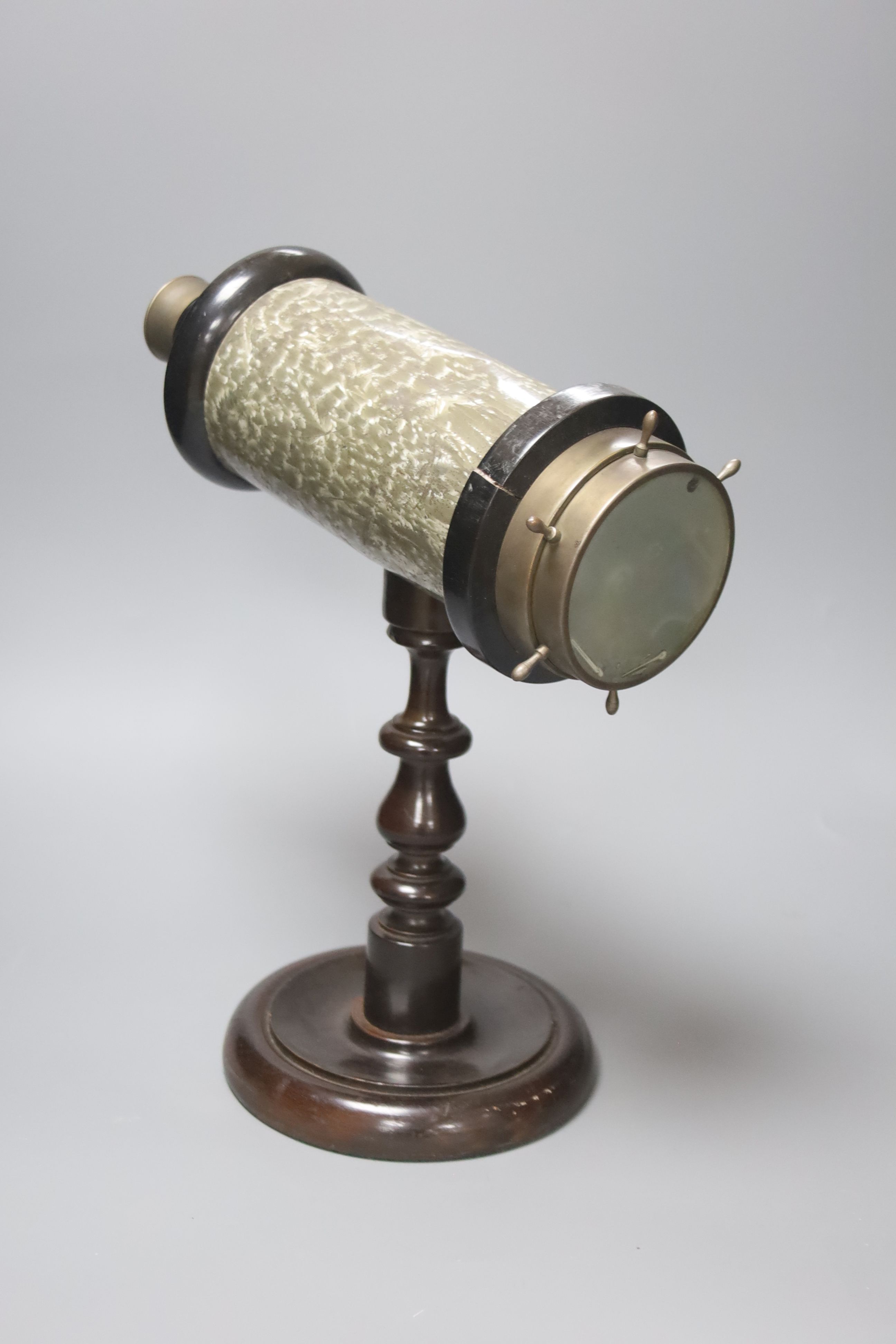 An Edwardian table kaleidoscope, height 38cm